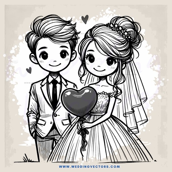 a heartwarming illustration of a couple
