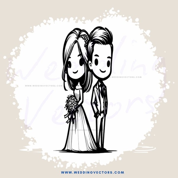 a bride and groom on their wedding day