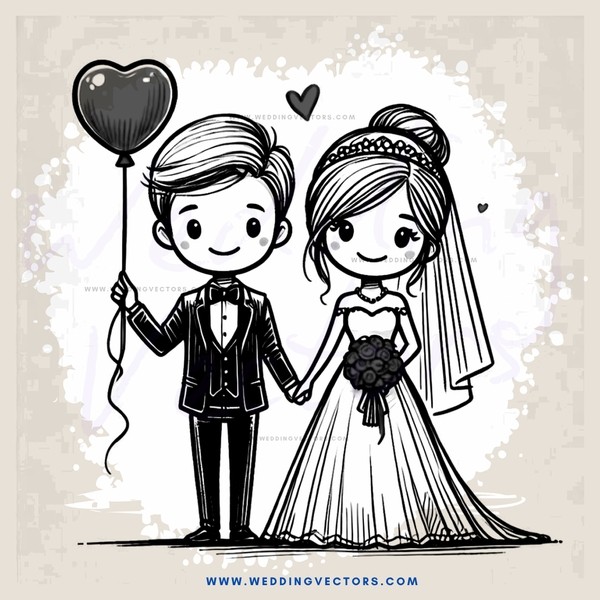 a couple holding hands and an air balloon
