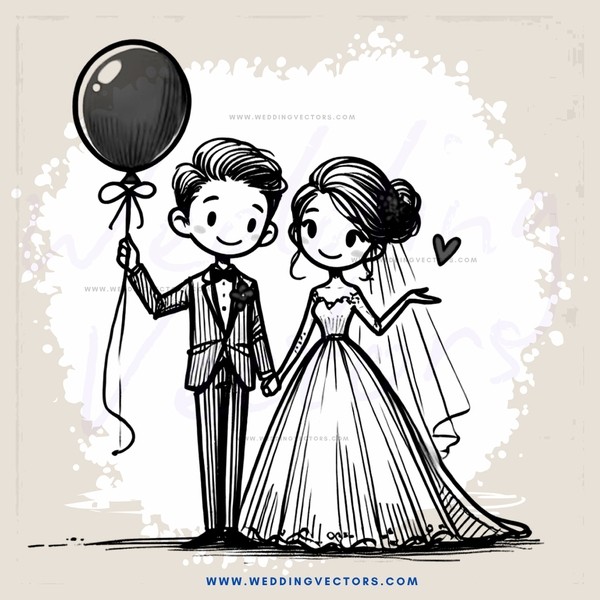 couple posing for picture with balloon