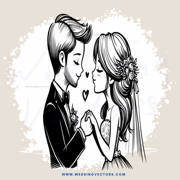 a couple in black and white