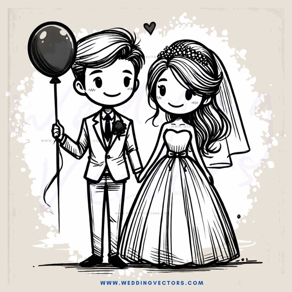 a bride and groom hold hands
