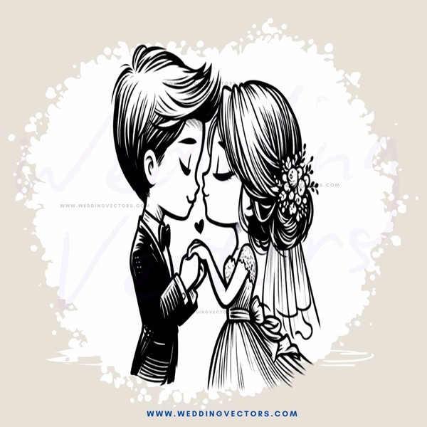 a couple in black and white photo