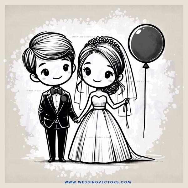 wedding picture with bride and groom