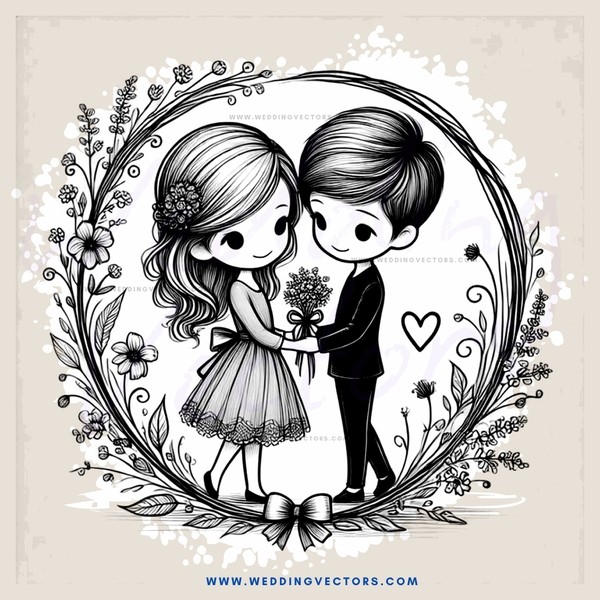 a couple in an arch