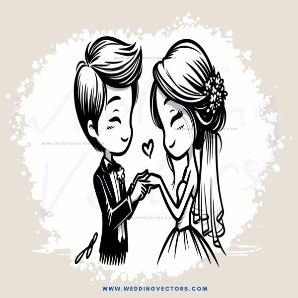 a couple in black and white wedding portrait