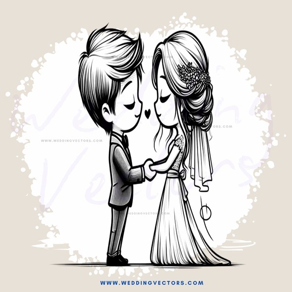 an engaged couple in profile