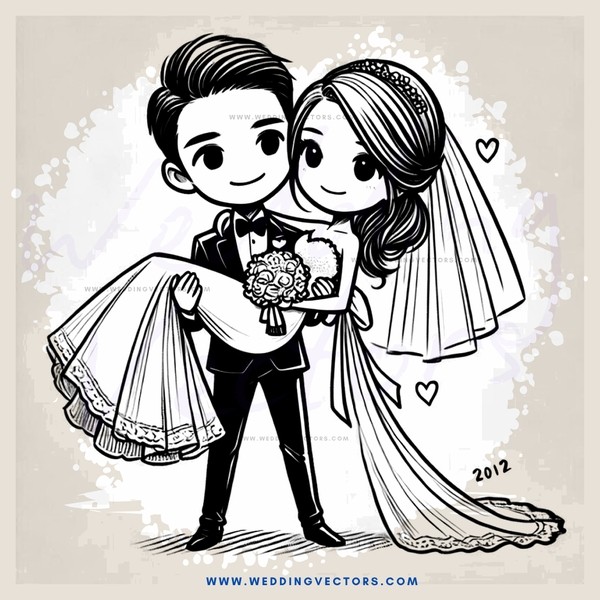 wedding gift card illustration