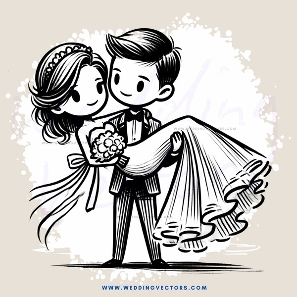 wedding picture with bride and groom