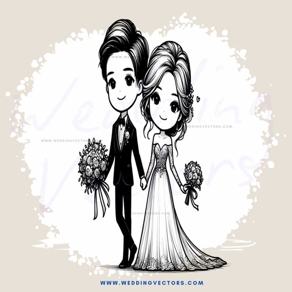 a couple on their wedding day
