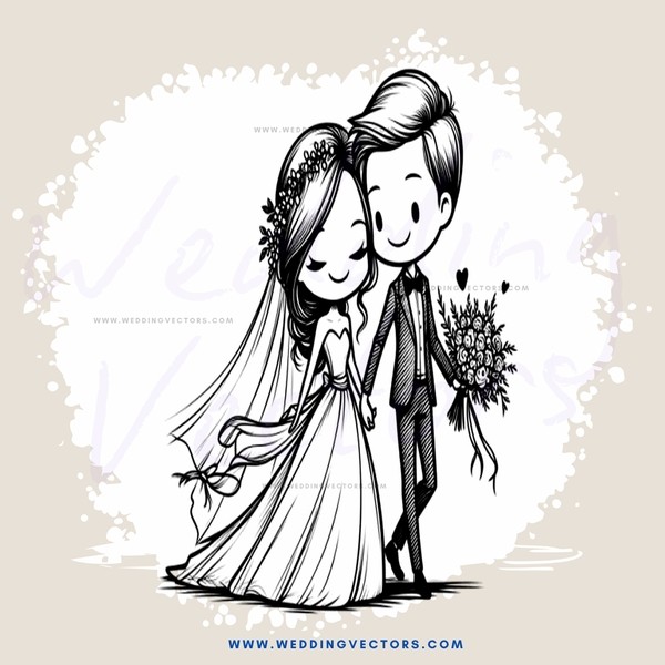 newlyweds posing for picture