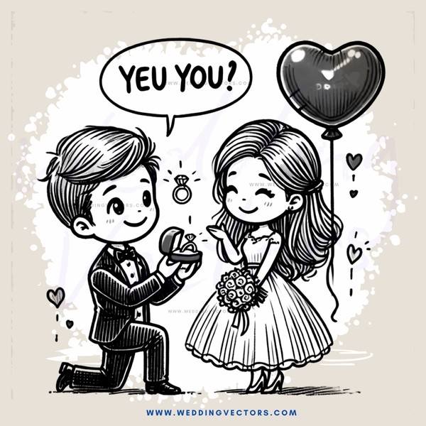 a boy proposing to his girlfriend