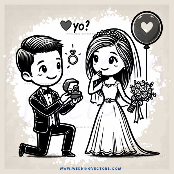 engagement picture of couple with ring and balloon on background