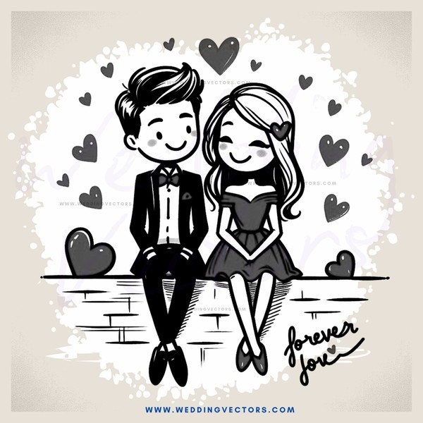 forever love cartoon poster