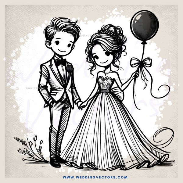 a boy and girl holding hands