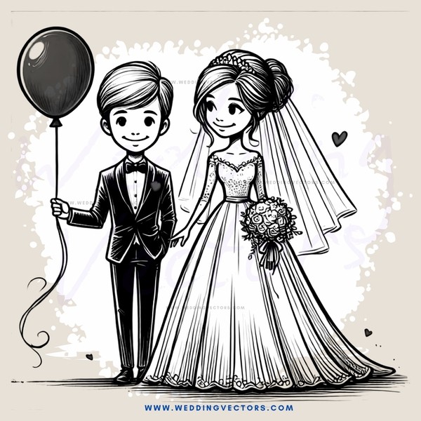 a couple on their wedding day