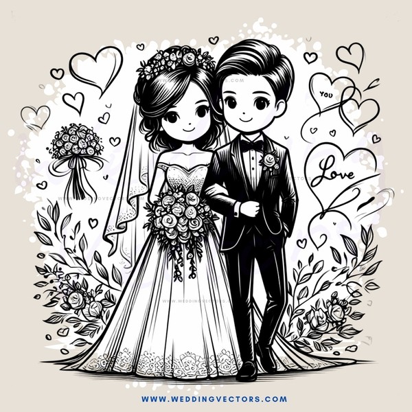 wedding anniversary cartoon picture