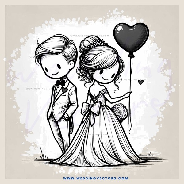 a couple with balloons