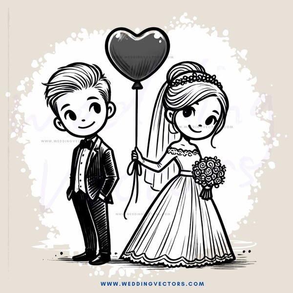 a wedding portrait in black and white