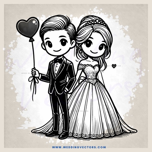 a couple holding hands and an air balloon