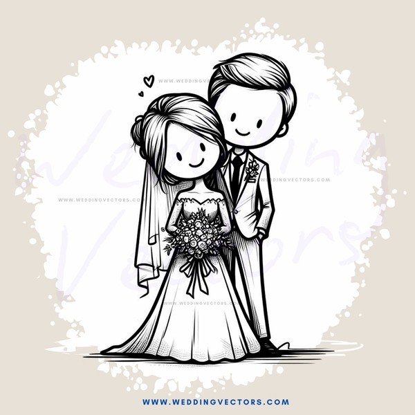 a bride and groom's picture with flowers