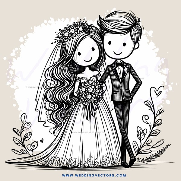 the bride and groom at their wedding