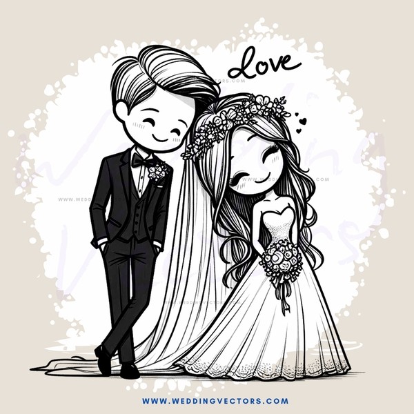 a bride and groom's wedding day