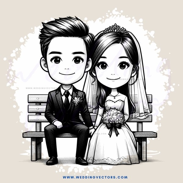a couple sitting on a bench with flowers in their laps