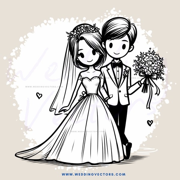 wedding portrait with bouquet and hair flowers