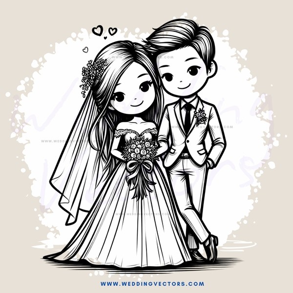 wedding picture of a girl and boy