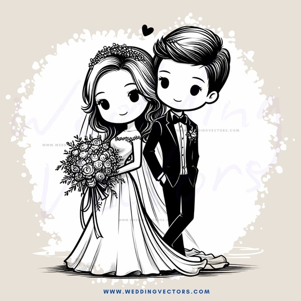 a couple on their wedding day