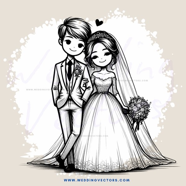 a bride and groom in wedding vows
