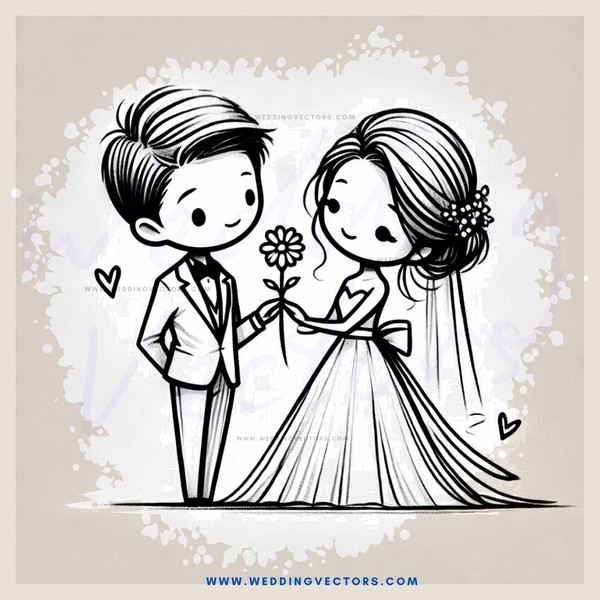 a bride and groom