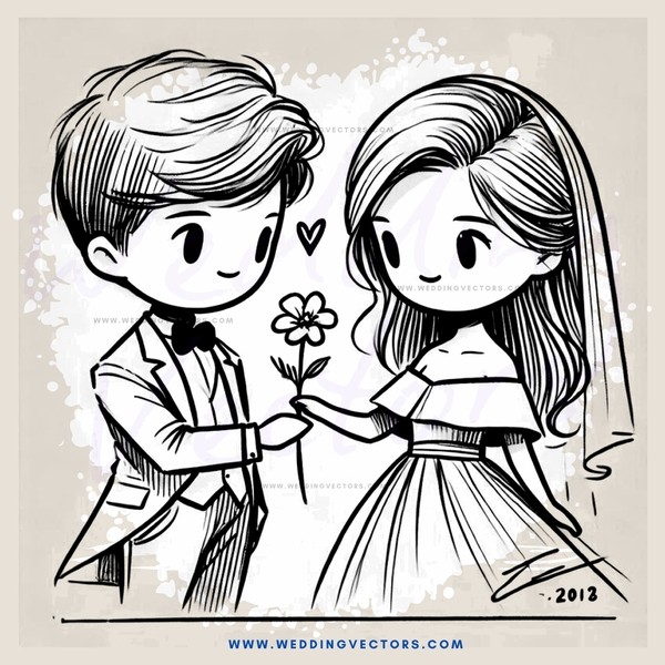 a couple holding hands and flowers in 2013