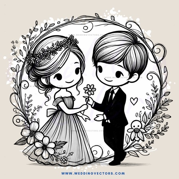 an elegant scene in black and white