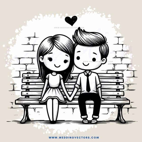 lovers on a bench