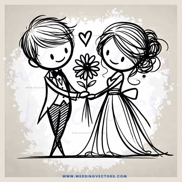 the man and woman holding hands with a flower in between them