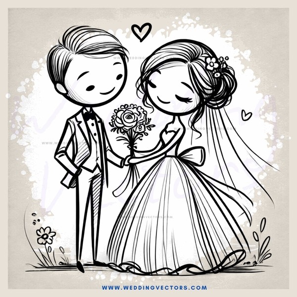 a bride and groom holding flower poses for their wedding pictures