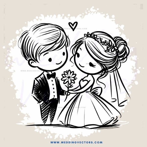 a couple sharing their wedding day