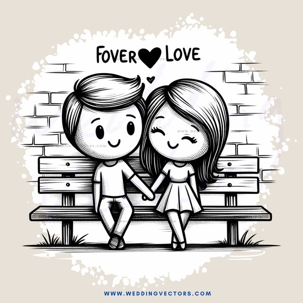 two people on a bench