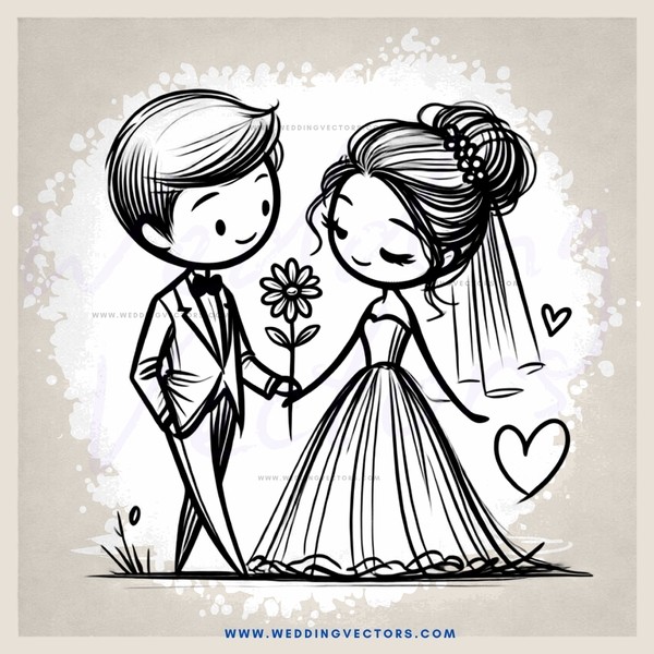wedding couple pose for picture