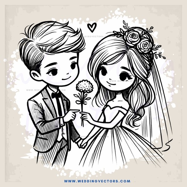 wedding comics gift bag popsicle stick place card