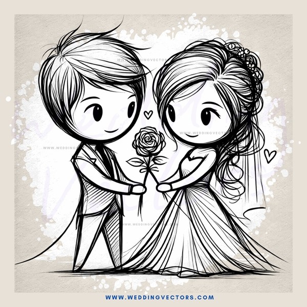 a man and woman sharing a rose