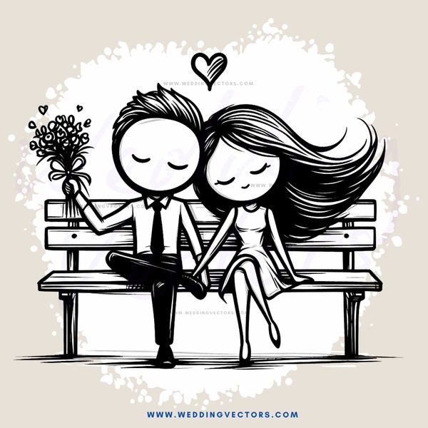 a boy and girl on a bench