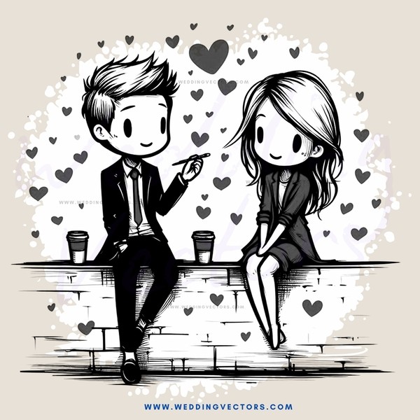 boy and girl sharing ice cream together