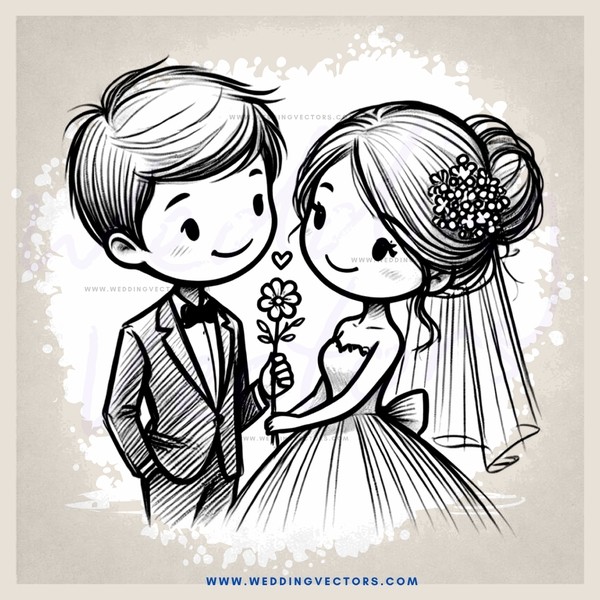 a couple holding flowers