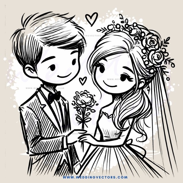 a young couple exchanging vows