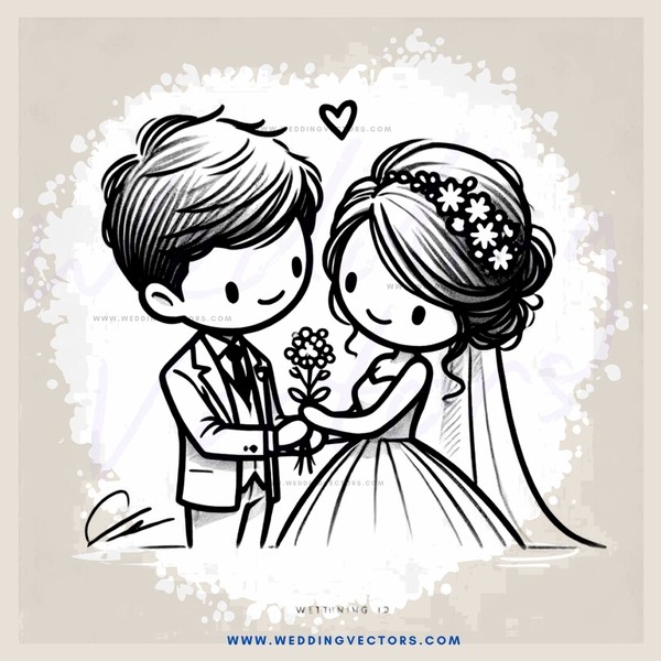 a bride and groom holding hands