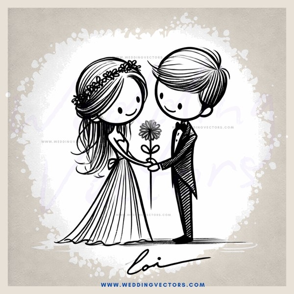a young couple exchanging rings