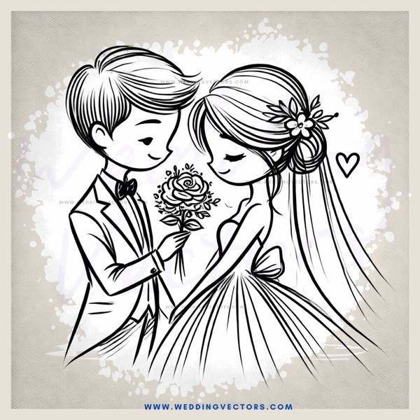 a young couple exchanging wedding vows